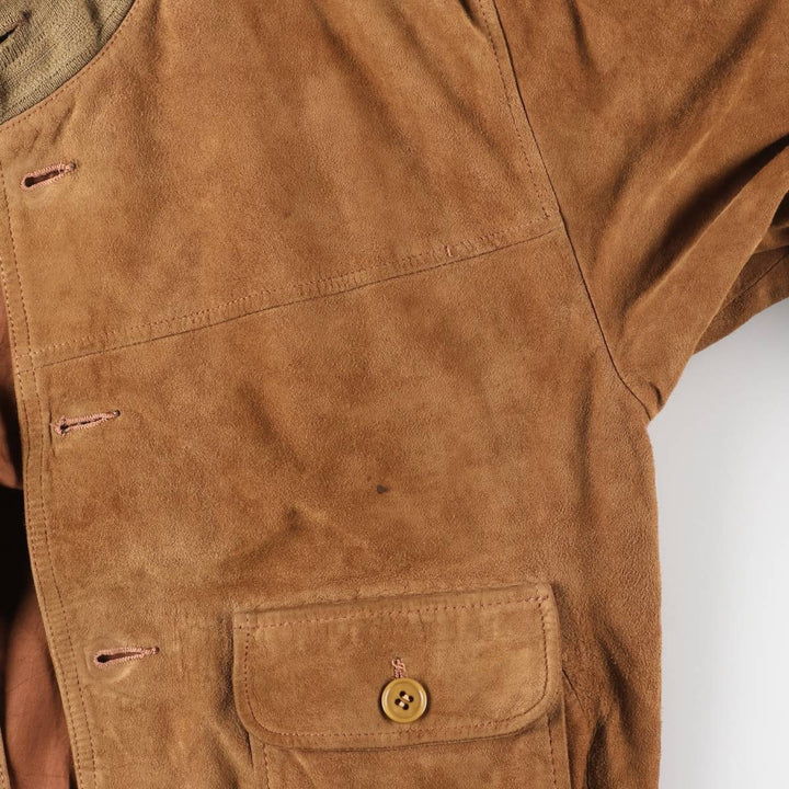 Vintage Balster Jacket, Suede Leather Blouson, Men's Size M unclear brown type Vintage Second Hand