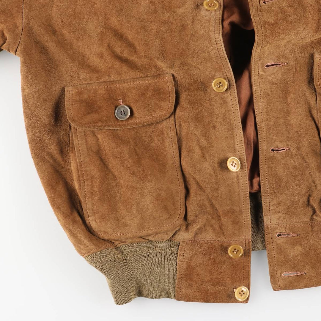Vintage Balster Jacket, Suede Leather Blouson, Men's Size M unclear brown type Vintage Second Hand