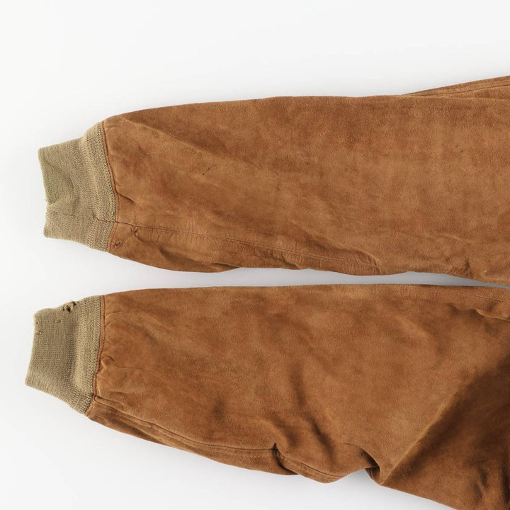 Vintage Balster Jacket, Suede Leather Blouson, Men's Size M unclear brown type Vintage Second Hand