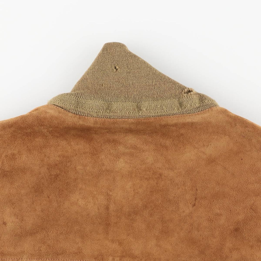 Vintage Balster Jacket, Suede Leather Blouson, Men's Size M unclear brown type Vintage Second Hand