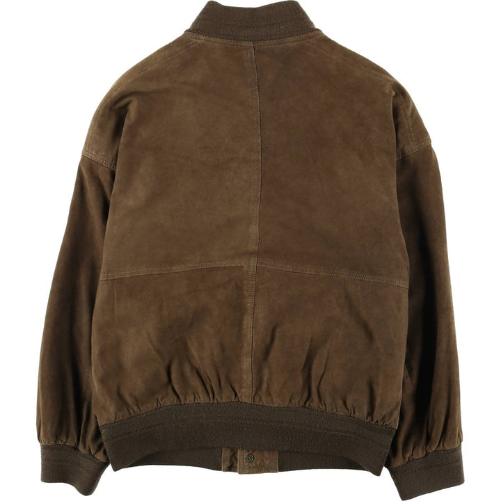 Vintage Balster Jacket, Suede Leather Blouson, Men's Size L unclear brown type Vintage Second Hand