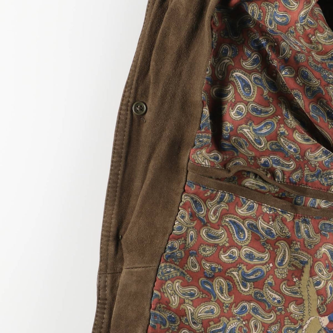 Vintage Balster Jacket, Suede Leather Blouson, Men's Size L unclear brown type Vintage Second Hand