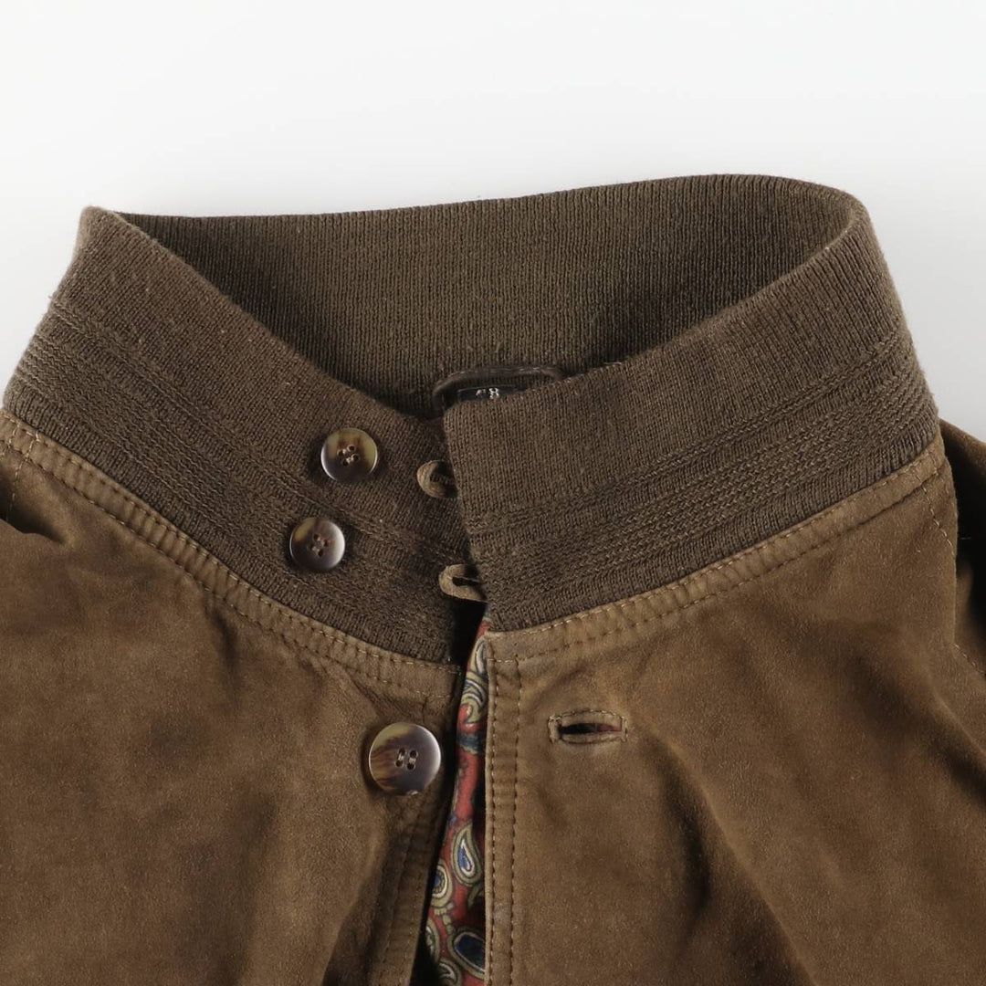 Vintage Balster Jacket, Suede Leather Blouson, Men's Size L unclear brown type Vintage Second Hand