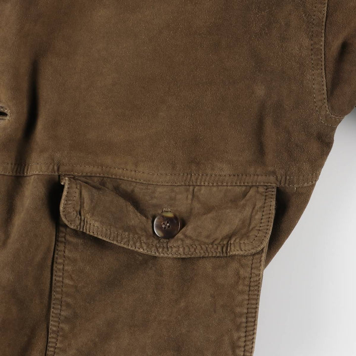 Vintage Balster Jacket, Suede Leather Blouson, Men's Size L unclear brown type Vintage Second Hand