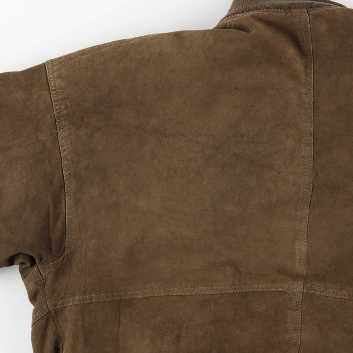 Vintage Balster Jacket, Suede Leather Blouson, Men's Size L unclear brown type Vintage Second Hand