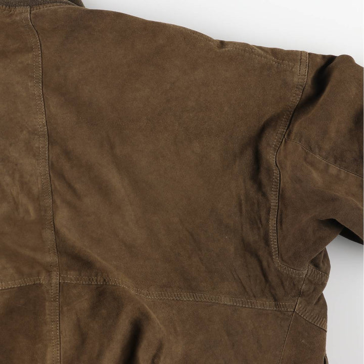 Vintage Balster Jacket, Suede Leather Blouson, Men's Size L unclear brown type Vintage Second Hand