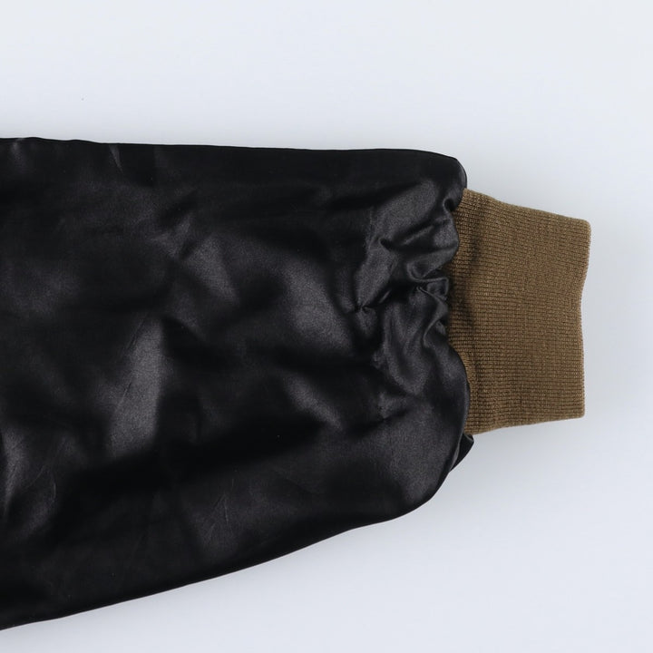 Suede leather blouson for men (size L) genuine leather brown type Vintage Second Hand