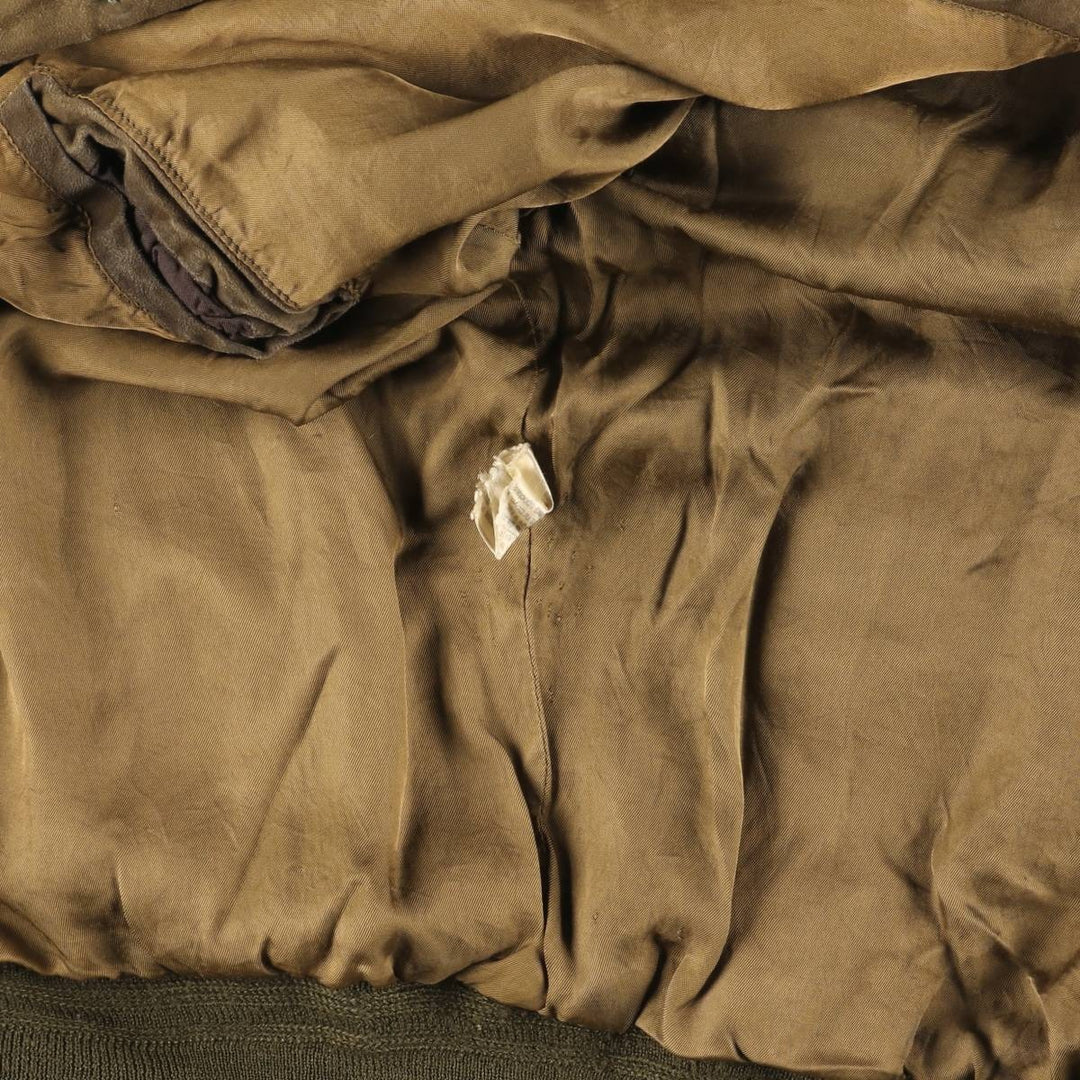 Vintage suede leather balster jacket, made in Italy, size L, men's size L Genuine Leather Suede Leather Khaki type Vintage Second Hand