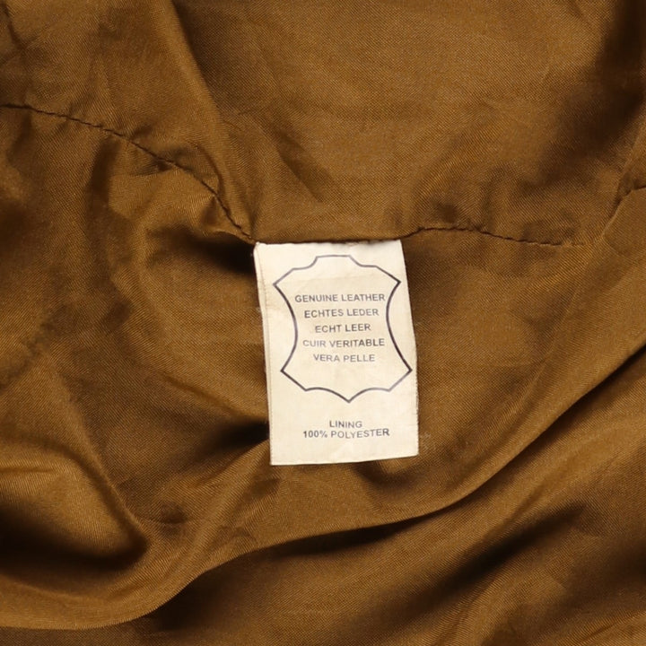 Balster Jacket, Suede Leather Blouson, Men's XL genuine leather brown type Vintage Second Hand