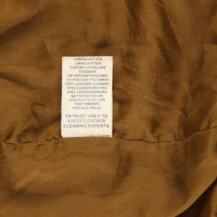 Balster Jacket, Suede Leather Blouson, Men's XL genuine leather brown type Vintage Second Hand