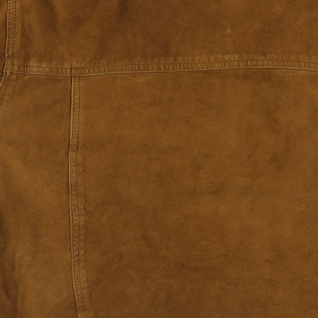 Balster Jacket, Suede Leather Blouson, Men's XL genuine leather brown type Vintage Second Hand