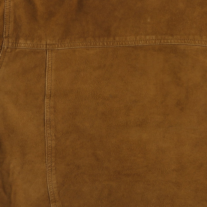 Balster Jacket, Suede Leather Blouson, Men's XL genuine leather brown type Vintage Second Hand