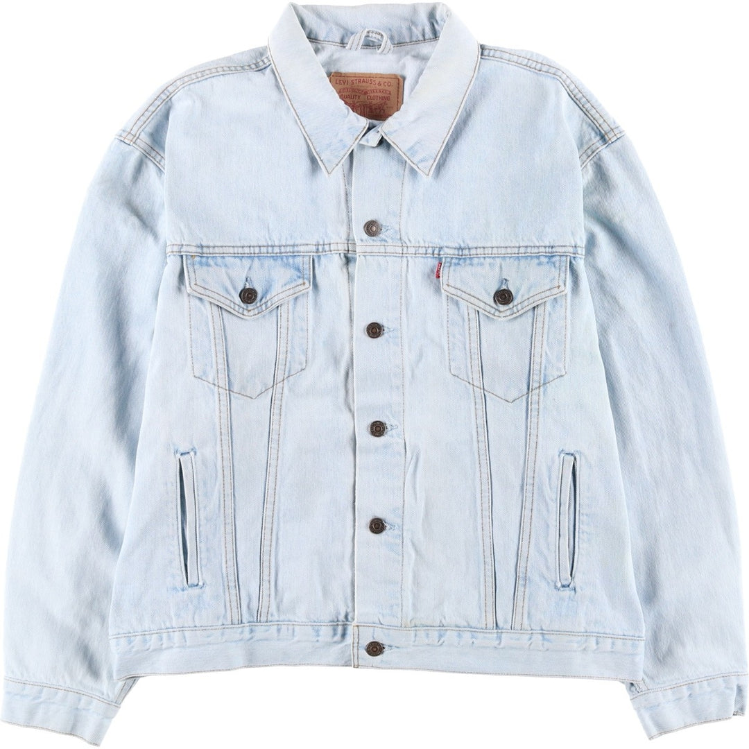 90'S Levi's 70503-0208 Denim Jacket, Men's XXL, Vintage cotton Blue type light blue Vintage Second Hand