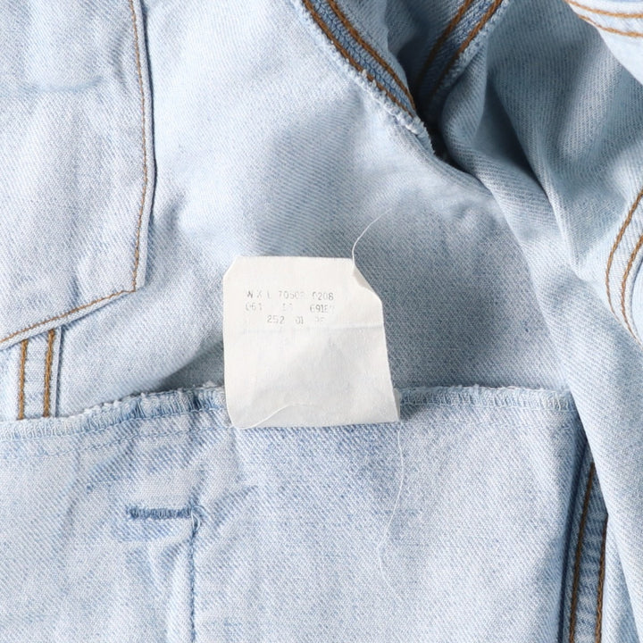 90'S Levi's 70503-0208 Denim Jacket, Men's XXL, Vintage cotton Blue type light blue Vintage Second Hand