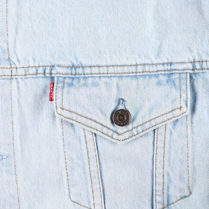 90'S Levi's 70503-0208 Denim Jacket, Men's XXL, Vintage cotton Blue type light blue Vintage Second Hand