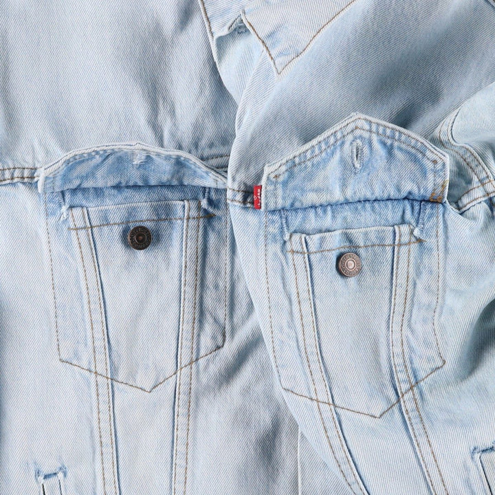 90'S Levi's 70503-0208 Denim Jacket, Men's XXL, Vintage cotton Blue type light blue Vintage Second Hand