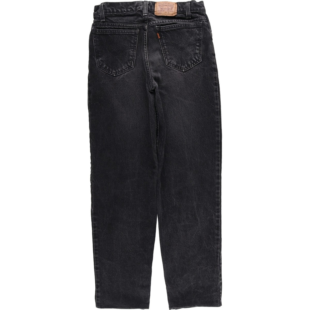90'S Levi's 40750-4 159 STUDENT Orange Tab Black Denim Tapered Denim Pants, Made in USA, Men's Size W29 cotton black type Vintage Second Hand