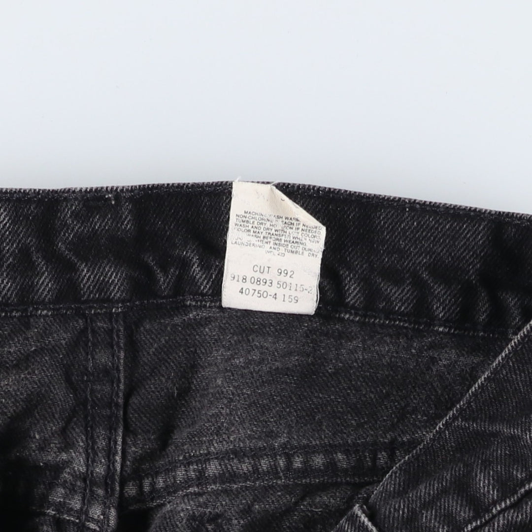 90'S Levi's 40750-4 159 STUDENT Orange Tab Black Denim Tapered Denim Pants, Made in USA, Men's Size W29 cotton black type Vintage Second Hand