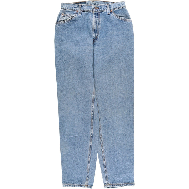 90'S Levi's 15951-0765 Relaxed Fit Tapered Leg Denim Pants with Orange Tab, Women's Size L (W28) cotton blue type Vintage Second Hand