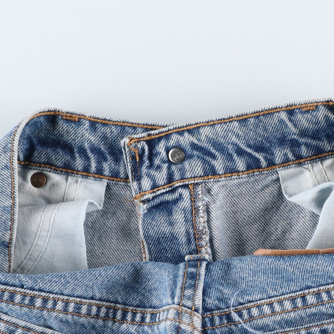90'S Levi's 15951-0765 Relaxed Fit Tapered Leg Denim Pants with Orange Tab, Women's Size L (W28) cotton blue type Vintage Second Hand