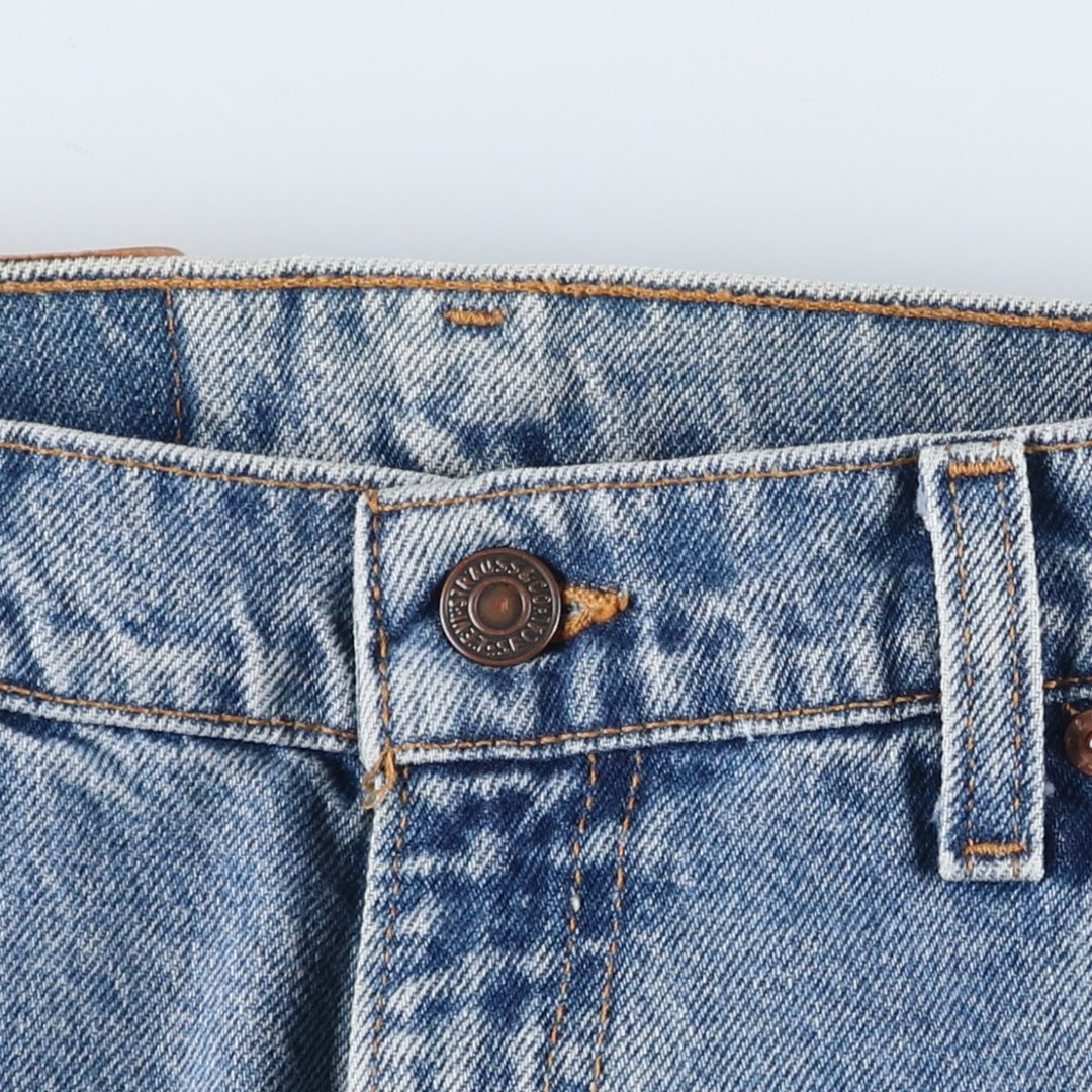 90'S Levi's 15951-0765 Relaxed Fit Tapered Leg Denim Pants with Orange Tab, Women's Size L (W28) cotton blue type Vintage Second Hand