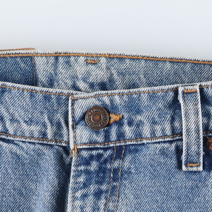 90'S Levi's 15951-0765 Relaxed Fit Tapered Leg Denim Pants with Orange Tab, Women's Size L (W28) cotton blue type Vintage Second Hand