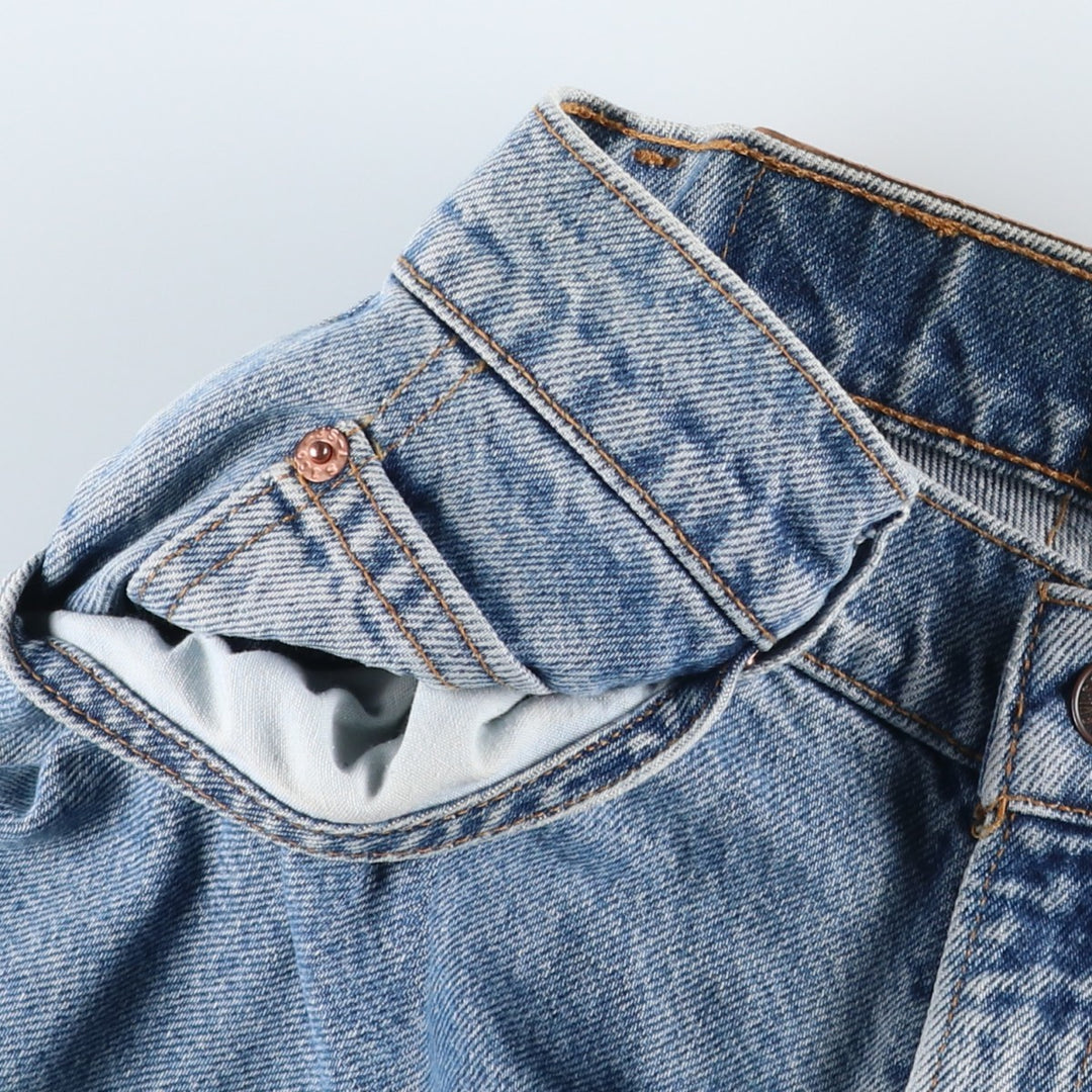 90'S Levi's 15951-0765 Relaxed Fit Tapered Leg Denim Pants with Orange Tab, Women's Size L (W28) cotton blue type Vintage Second Hand