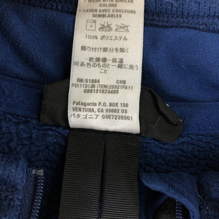 Patagonia Better Sweater Pullover 25521FA11 Half-Zip Fleece Pullover, Men's Size Medium polyester blue type Vintage Second Hand