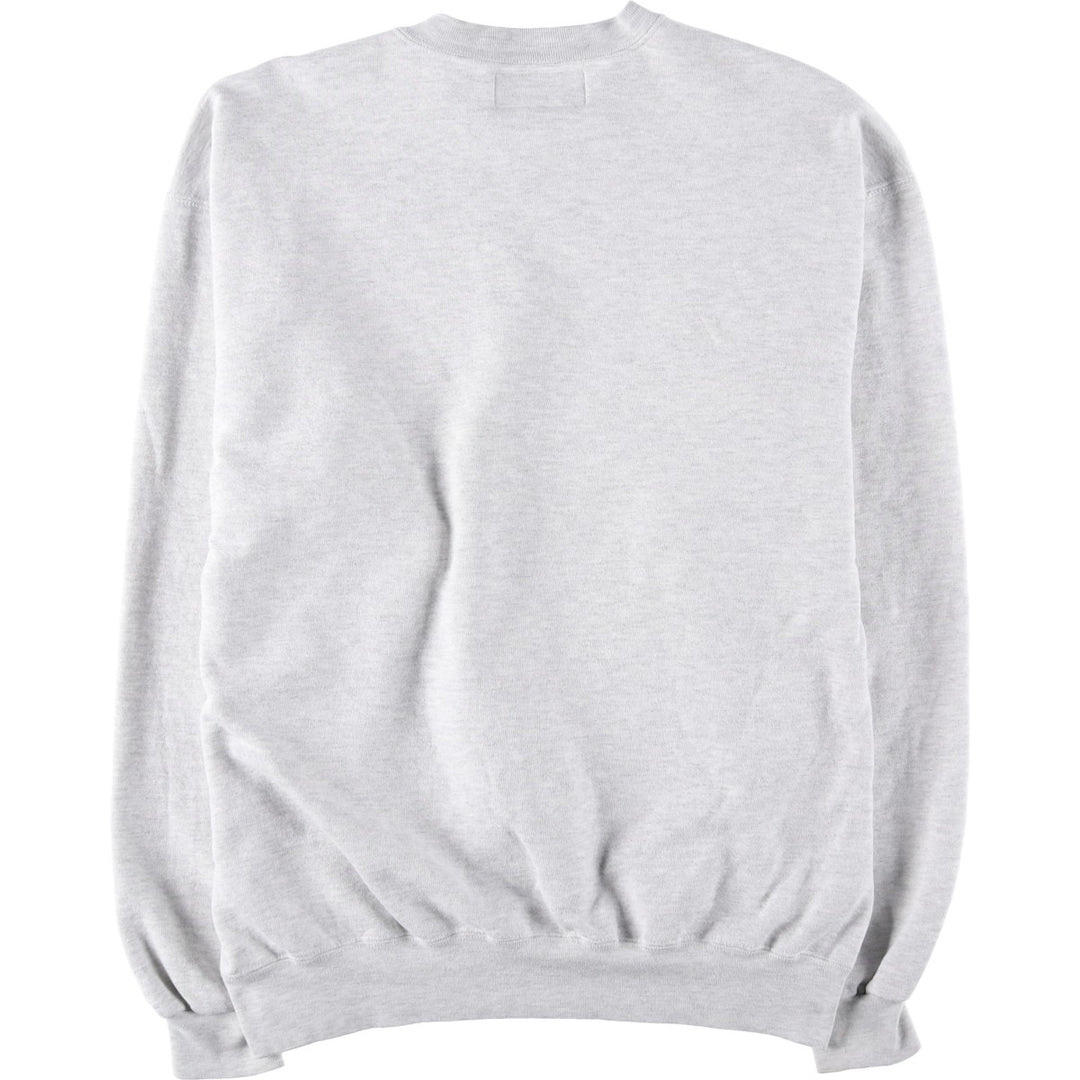 90'S Russell & L.L. Bean double-breasted plain blank sweatshirt, made in the USA, men's size XL cotton gray type Vintage Second Hand