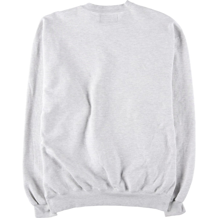 90'S Russell & L.L. Bean double-breasted plain blank sweatshirt, made in the USA, men's size XL cotton gray type Vintage Second Hand