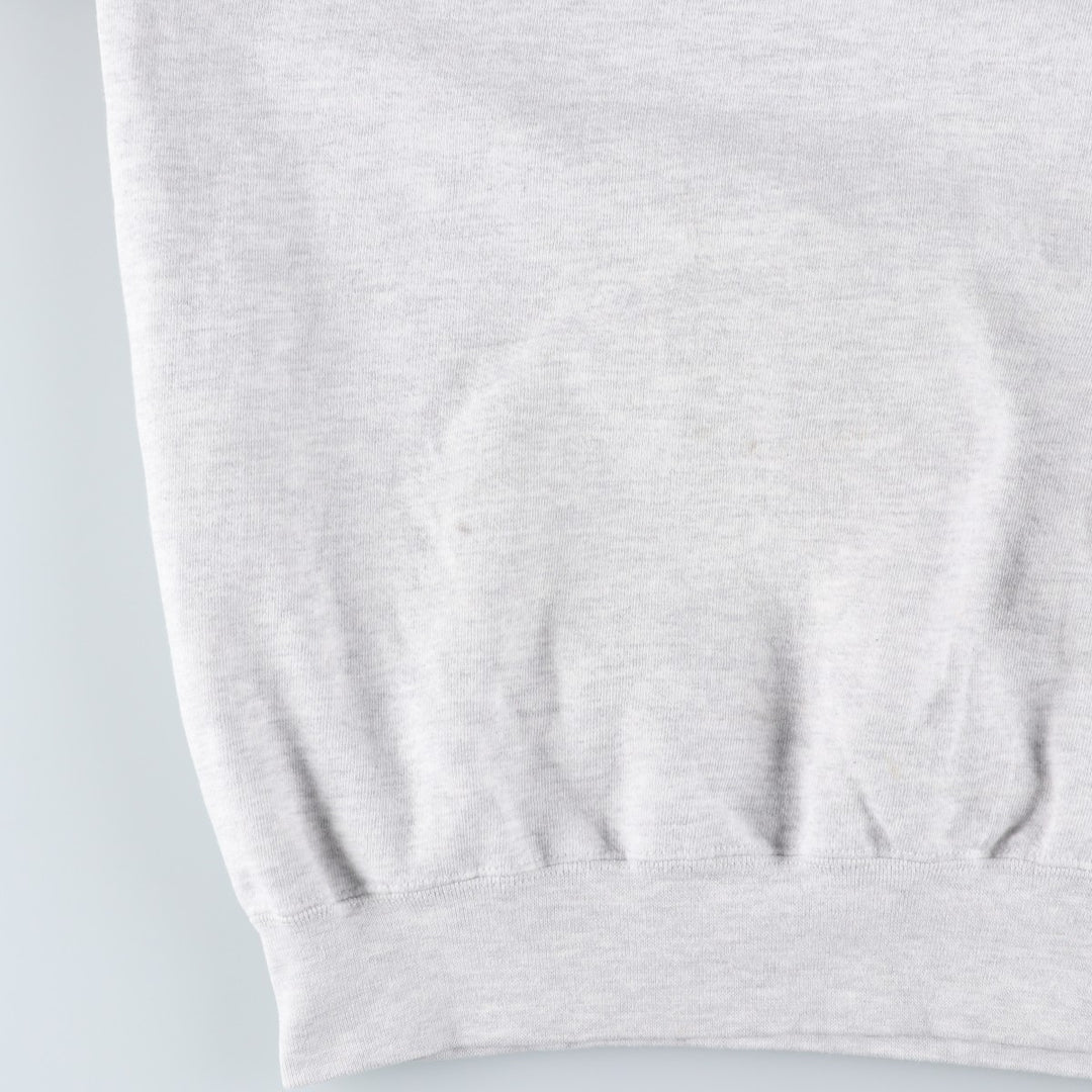 90'S Russell & L.L. Bean double-breasted plain blank sweatshirt, made in the USA, men's size XL cotton gray type Vintage Second Hand