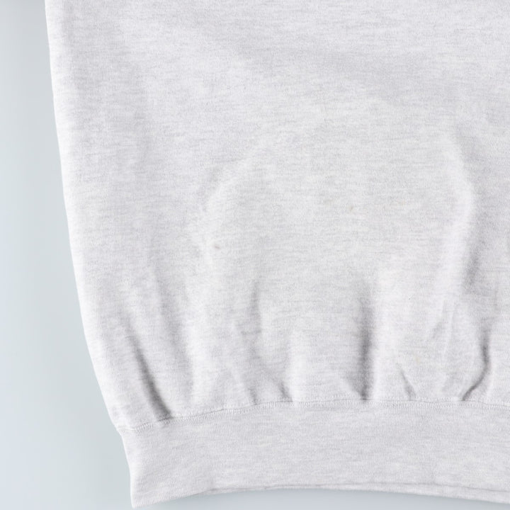 90'S Russell & L.L. Bean double-breasted plain blank sweatshirt, made in the USA, men's size XL cotton gray type Vintage Second Hand