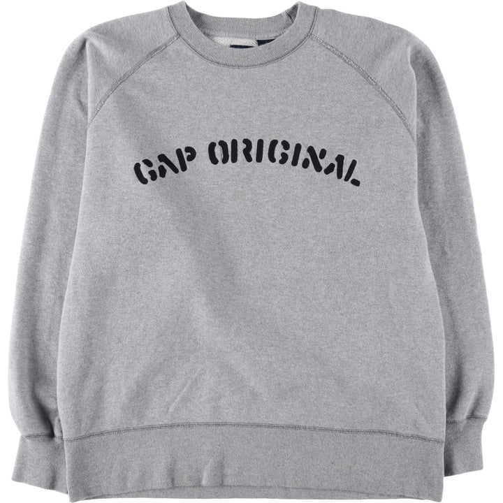 90'S GAP Vintage Sweatshirt, Men's Size M cotton gray type Vintage Second Hand