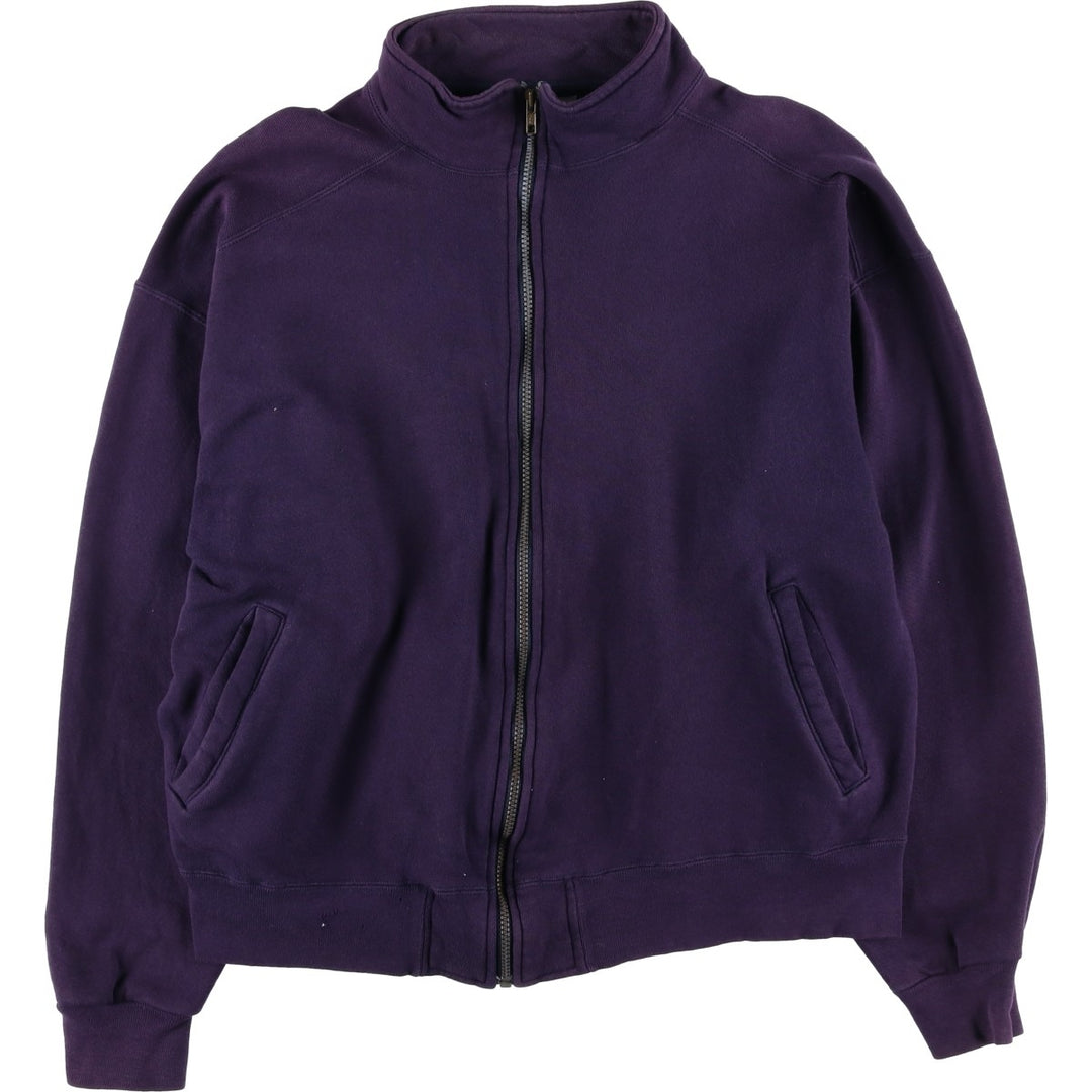 80s-90'S Russell & L.L.Bean double-breasted full-zip sweatshirt, made in the USA, men's size L cotton purple type Vintage Second Hand