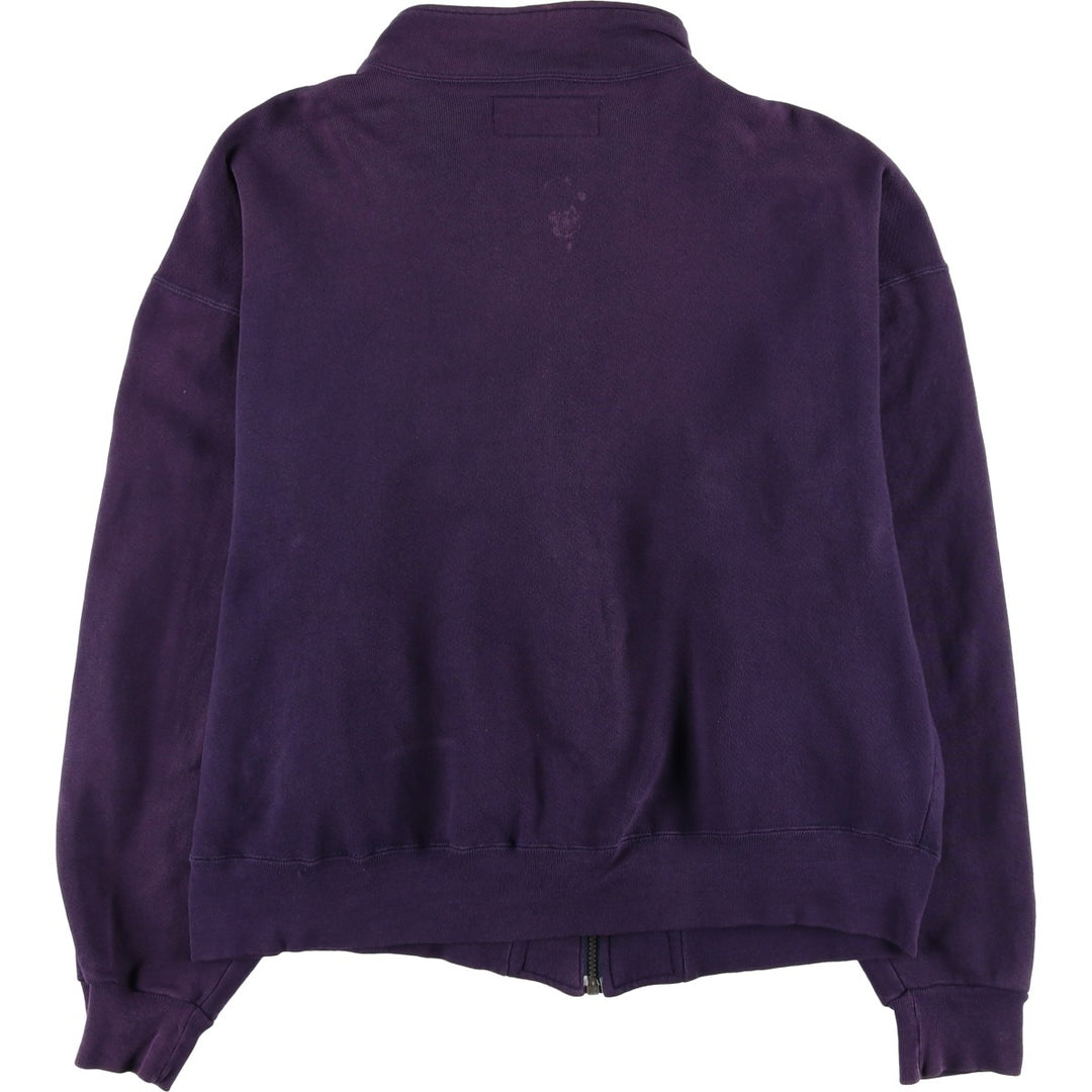 80s-90'S Russell & L.L.Bean double-breasted full-zip sweatshirt, made in the USA, men's size L cotton purple type Vintage Second Hand