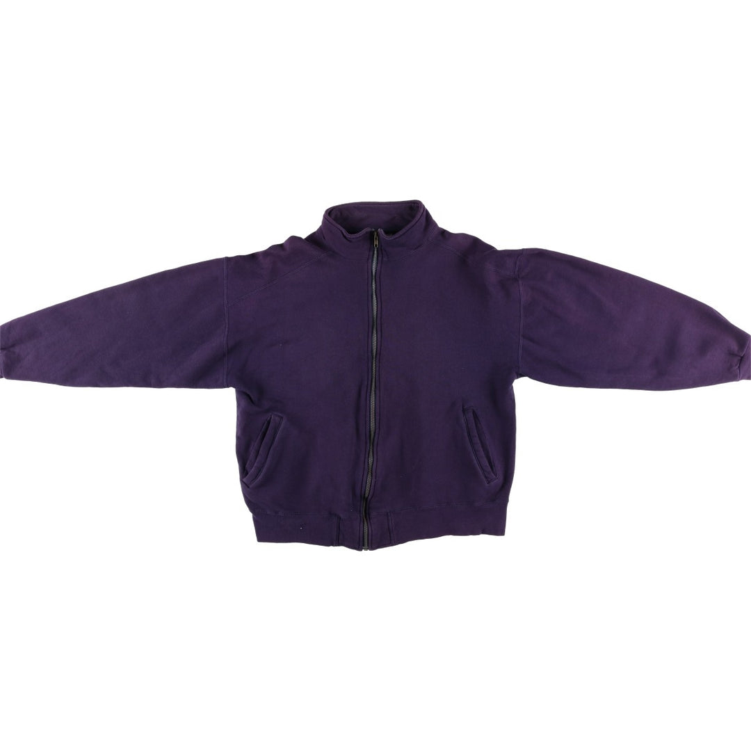 80s-90'S Russell & L.L.Bean double-breasted full-zip sweatshirt, made in the USA, men's size L cotton purple type Vintage Second Hand
