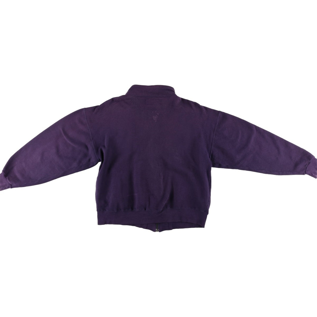 80s-90'S Russell & L.L.Bean double-breasted full-zip sweatshirt, made in the USA, men's size L cotton purple type Vintage Second Hand