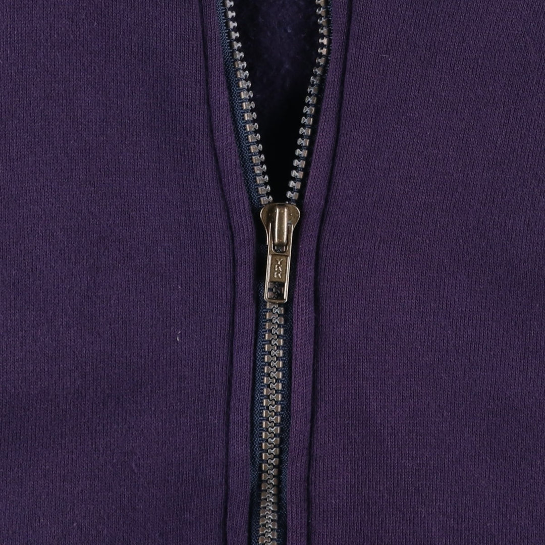 80s-90'S Russell & L.L.Bean double-breasted full-zip sweatshirt, made in the USA, men's size L cotton purple type Vintage Second Hand