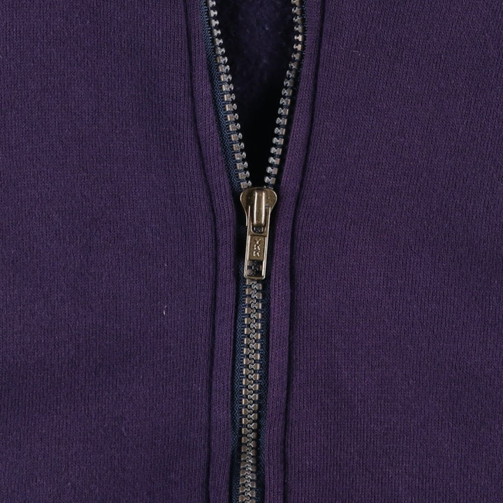 80s-90'S Russell & L.L.Bean double-breasted full-zip sweatshirt, made in the USA, men's size L cotton purple type Vintage Second Hand
