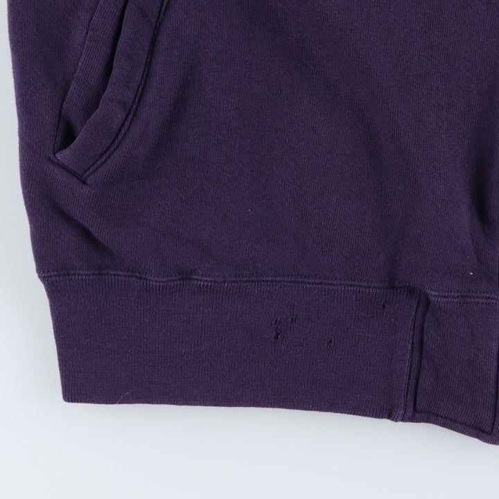 80s-90'S Russell & L.L.Bean double-breasted full-zip sweatshirt, made in the USA, men's size L cotton purple type Vintage Second Hand