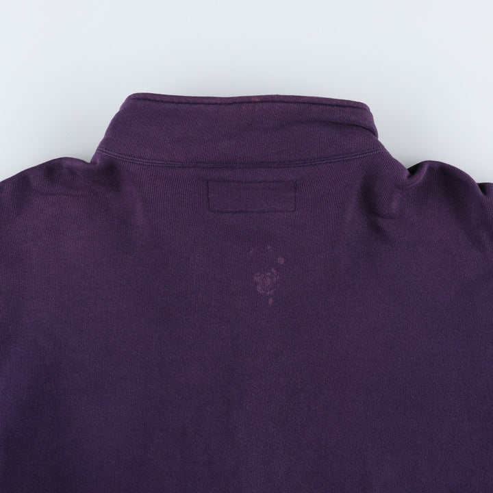 80s-90'S Russell & L.L.Bean double-breasted full-zip sweatshirt, made in the USA, men's size L cotton purple type Vintage Second Hand