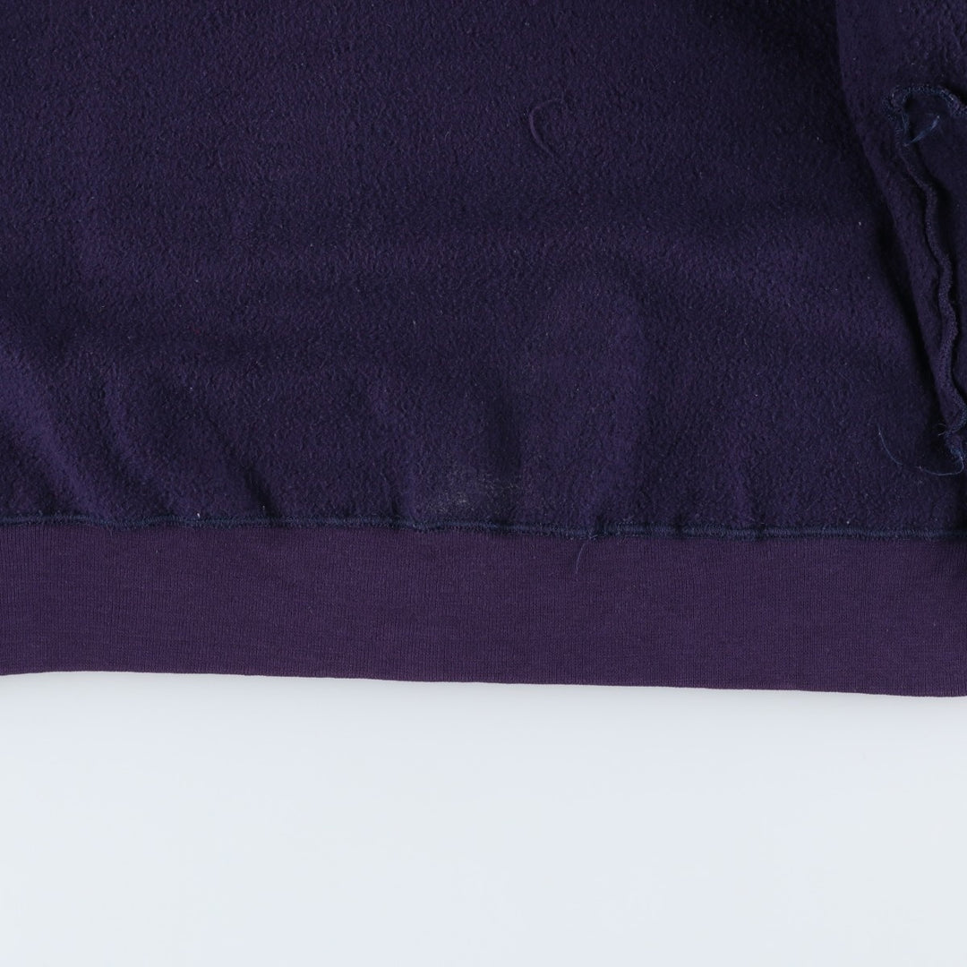 80s-90'S Russell & L.L.Bean double-breasted full-zip sweatshirt, made in the USA, men's size L cotton purple type Vintage Second Hand