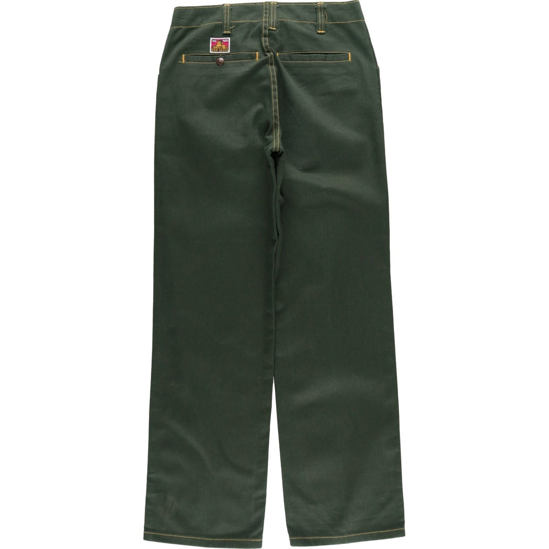 2000'S Ben Davis work pants, men's size W31 cotton Green type dark green Vintage Second Hand