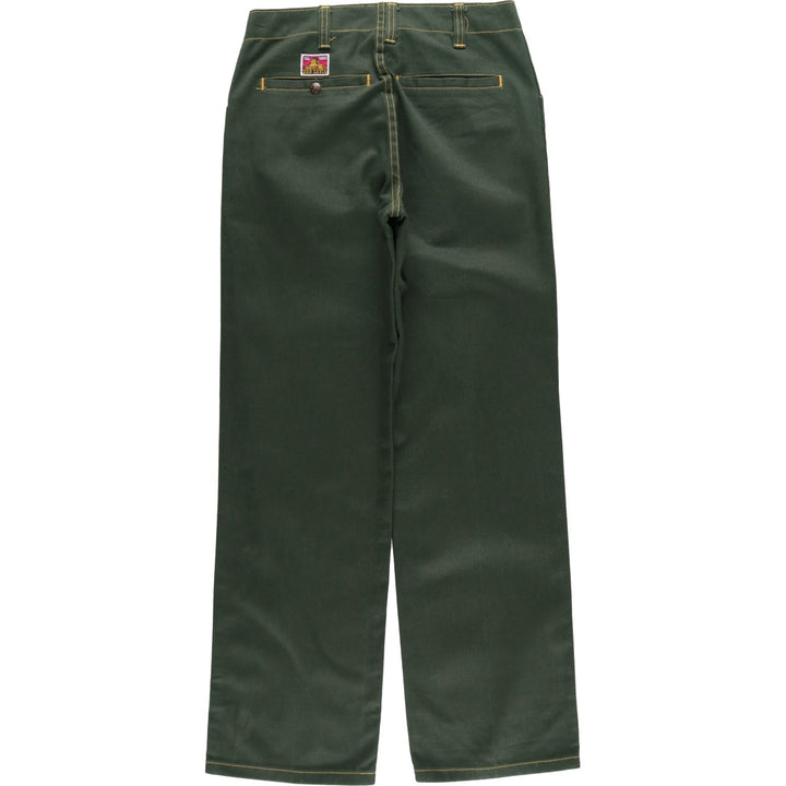 2000'S Ben Davis work pants, men's size W31 cotton Green type dark green Vintage Second Hand