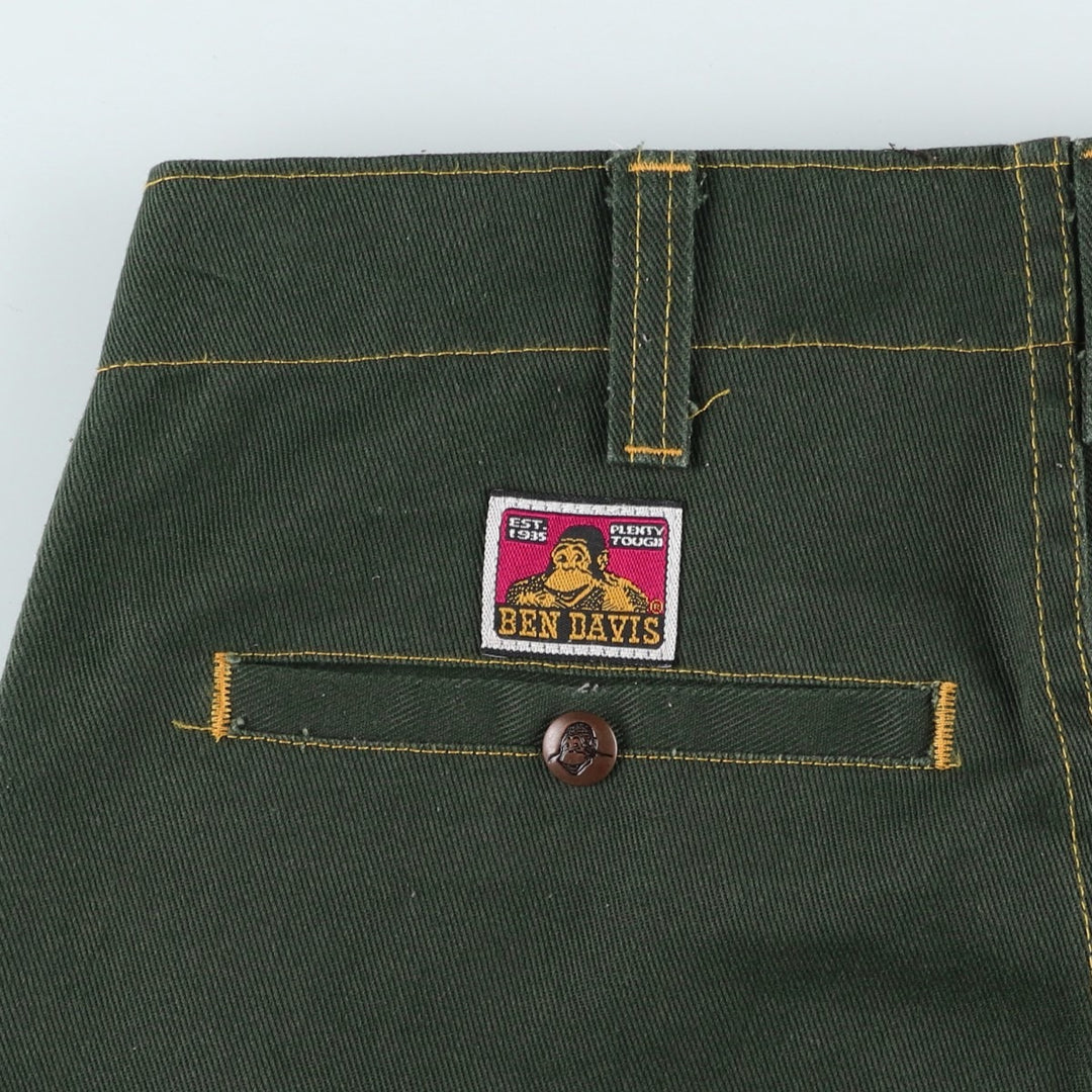2000'S Ben Davis work pants, men's size W31 cotton Green type dark green Vintage Second Hand