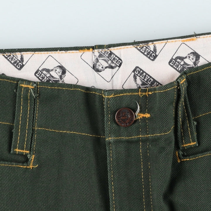 2000'S Ben Davis work pants, men's size W31 cotton Green type dark green Vintage Second Hand