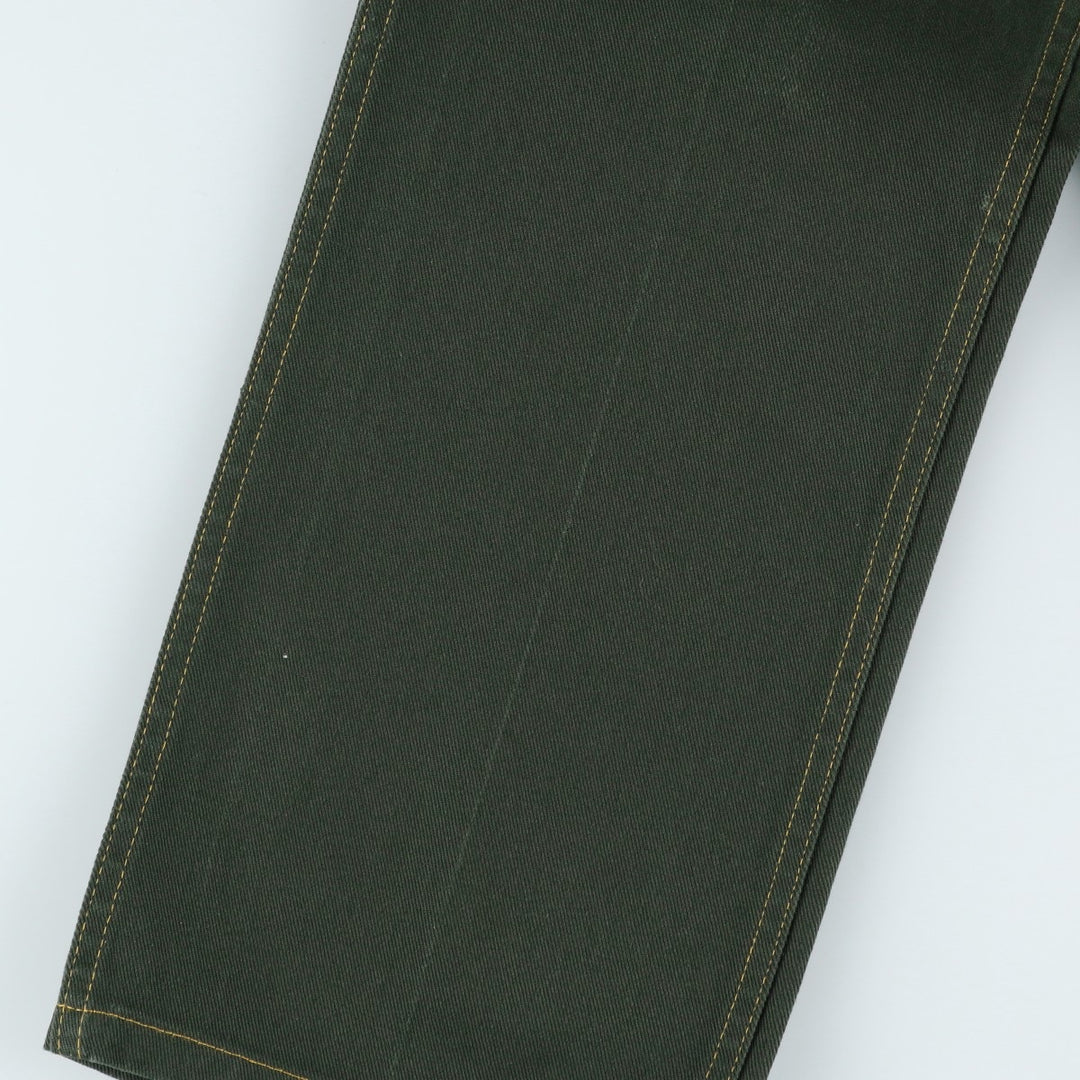 2000'S Ben Davis work pants, men's size W31 cotton Green type dark green Vintage Second Hand