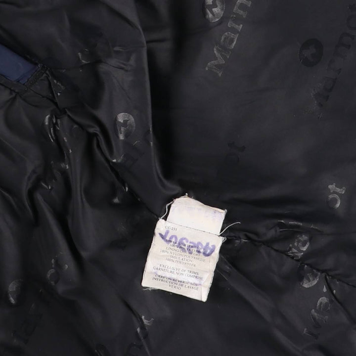 Marmot padded puffer jacket, men's size M polyester navy blue type Vintage Second Hand