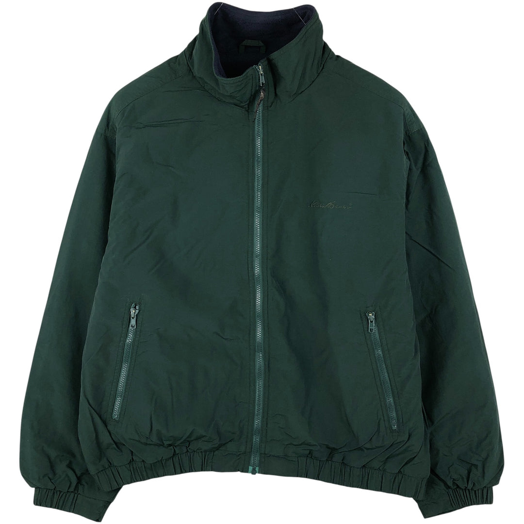 Eddie Bauer padded puffer jacket, men's size L Nylon Green type dark green Vintage Second Hand