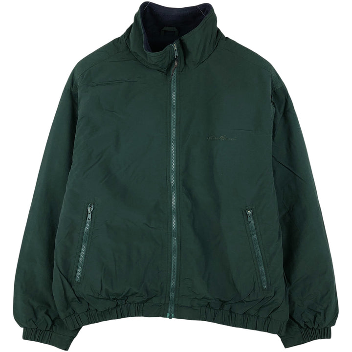 Eddie Bauer padded puffer jacket, men's size L Nylon Green type dark green Vintage Second Hand